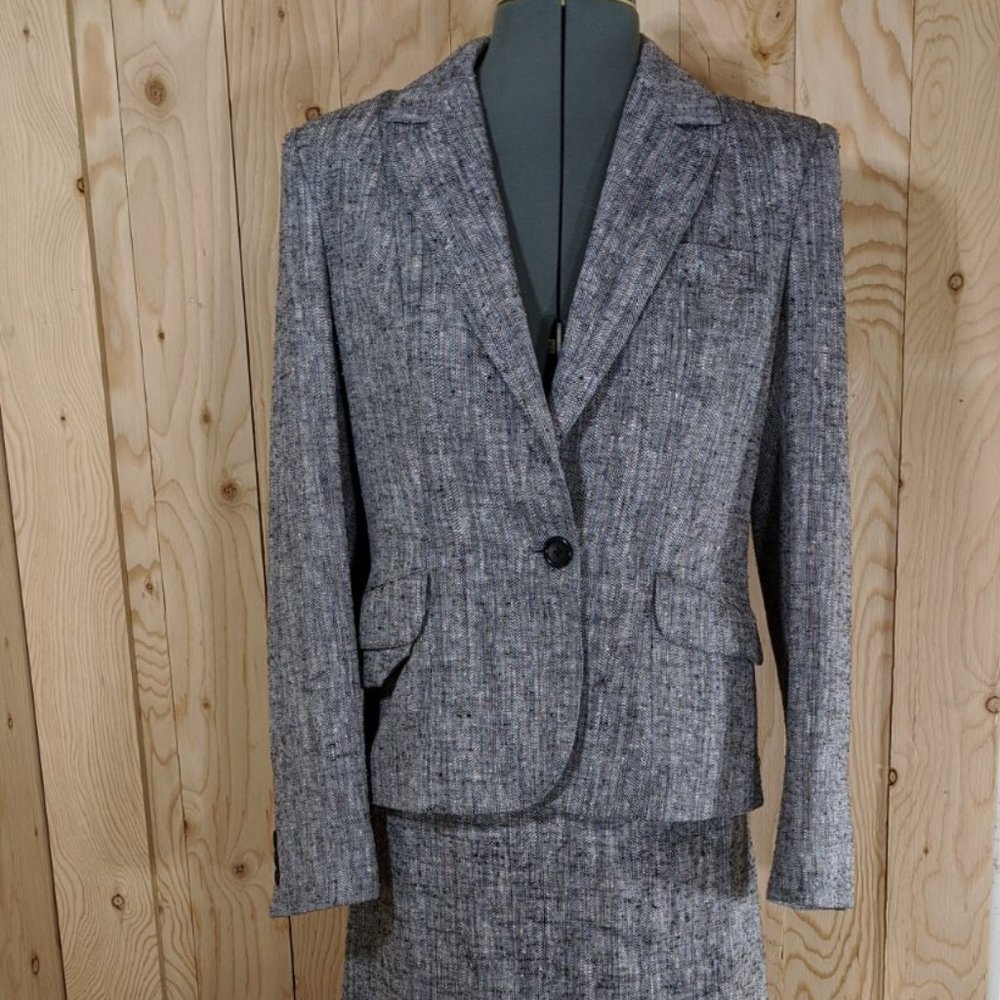 Vintage Peabody House Greyish 2pc Skirt Suit 10